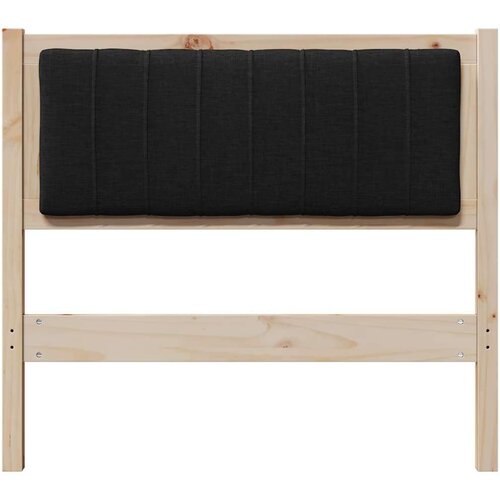 VidaXL tapecirani uzglavlje smeđa 90 cm masivni bor i tkanina Slike