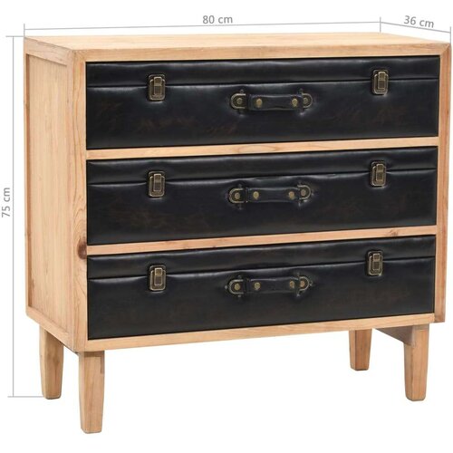  Komoda s ladicama od masivne jelovine 80 x 36 x 75 cm Slike