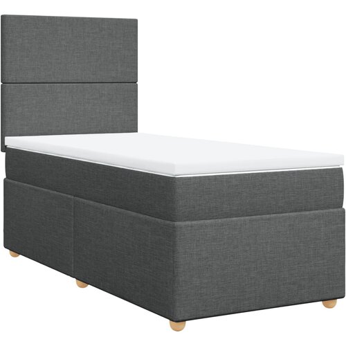 Maison Chic Box spring postelja - Vzmetna postelja z vzmetnico temno siva 100x200 cm blago SL3999, (21905274) Cene