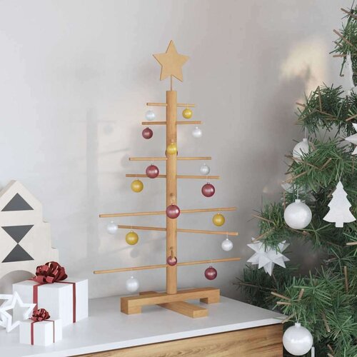 VidaXL Drveno božićno drvce s stalakom Smeđa 75 cm bambus Slike