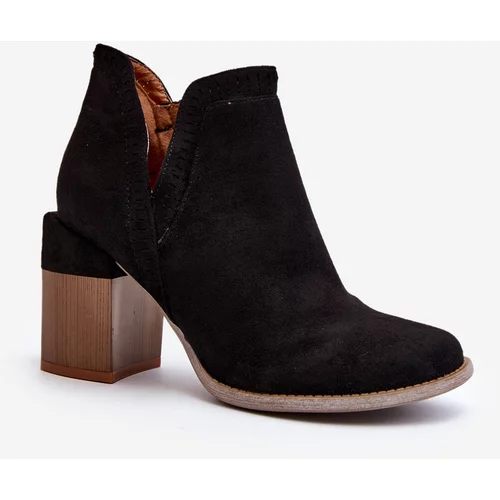 Kesi Black Jolnima ankle boots with a massive high heel with a cutout