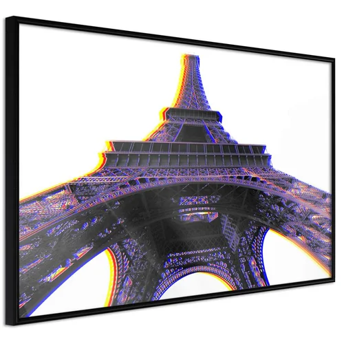  Poster - Symbol of Paris (Purple) 30x20