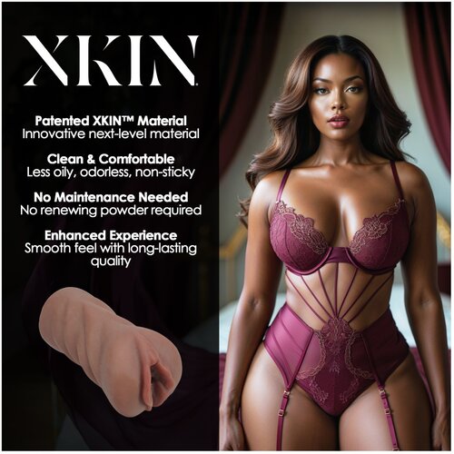 XKIN Next Door Amani - realistični umetni vagina masturbator (temna naravna) Slike