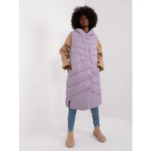 Fashion Hunters Light purple long vest with hood SUBLEVEL