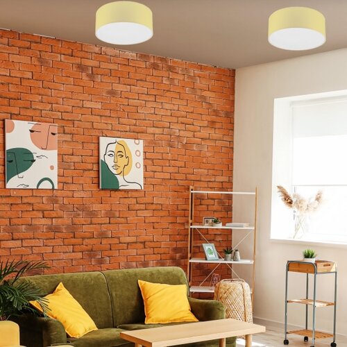  plafonska lampa sirja pastel double 2xE27/15W/230V prečnik 35 cm žuta Slike