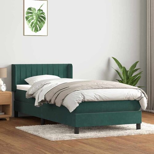 Box Spring postelja z vzmetnico Temno zelena 90x210 cm Velvet, (21791886) Cene