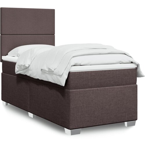 The Living Store Box spring postelja z vzmetnico temno rjav 90x190 cm blago - Box Spring Postelja, (21518957) Cene