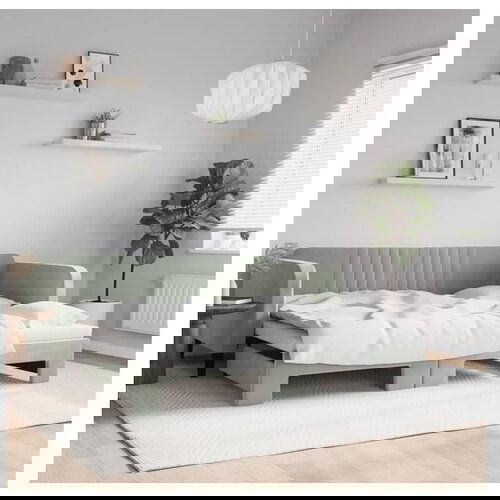 VidaXL Dnevni krevet na razvlačenje svjetlosivi 90 x 190 cm bar&amp;scaron;unasti Slike