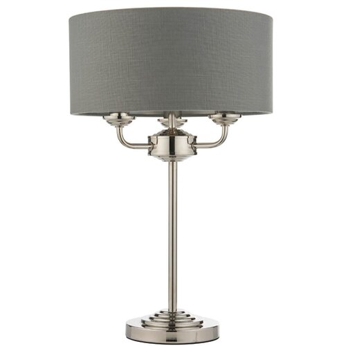  Endon 99149 - Stona lampa HIGHCLERE 3xE14/18W/230V siva/sjajni hrom Slike