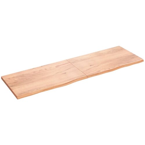 Maison Chic Stenska polica - Viseča Polica svetlo rjava 200x60x(2-4) cm trdna hrastovina, (21784553) Cene