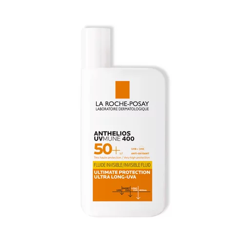 La Roche Posay anthelios UVMUNE 400 Invisible Fluid SPF50+ fluid z visoko uv zaščito za zaščito obraza pred soncem 50 ml za ženske