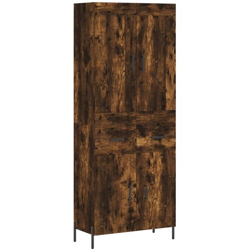 Maison Chic Visoka Komoda - Predalnik dimljen hrast 69,5x34x180 cm inženirski les, (21720624) Cene