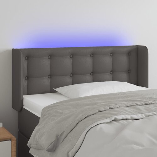 vidaXL LED uzglavlje sivo 83x16x78/88 cm od umjetne kože Cijene