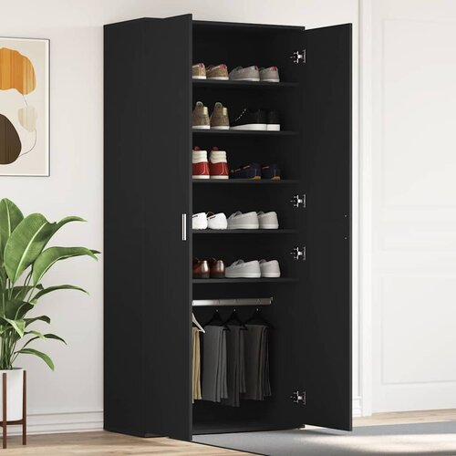  Ormar za cipele Crna 80 x 39 x 178 cm Konstruirano drvo Cijene