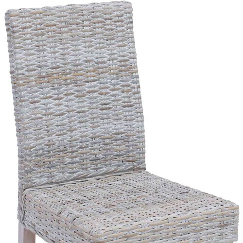  Stolac za blagovanje 2 pcs Bijelo pranje 45 x 54 x 93 cm Slike