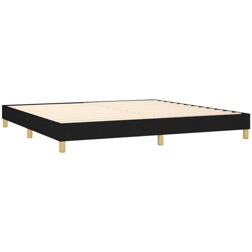  S oprugama i madracem crni 200x200 cm od tkanine Slike