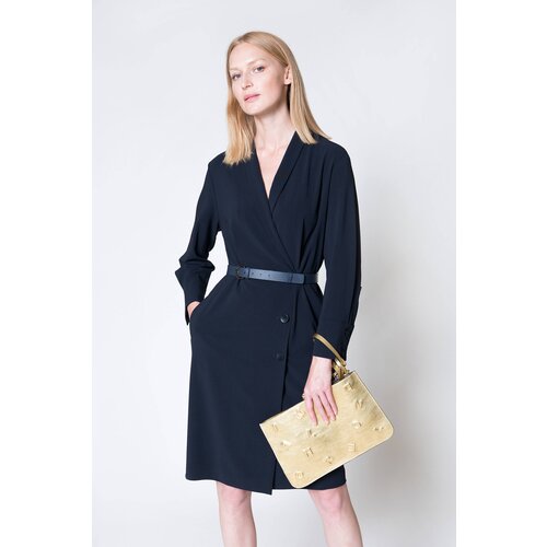 Deni Cler Milano Woman's Dress W-Do-3483-0M-E5-58-1 Navy Blue Slike