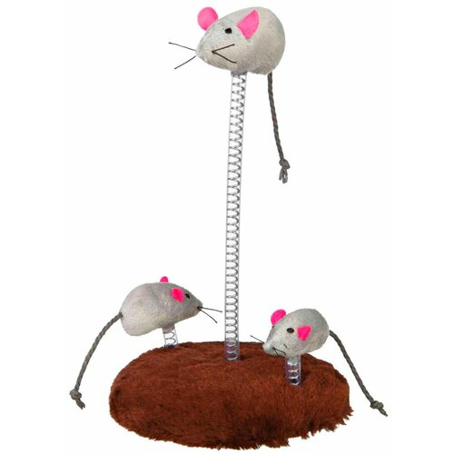 Trixie igračka za mačke mice on coil springs 15×22cm Slike