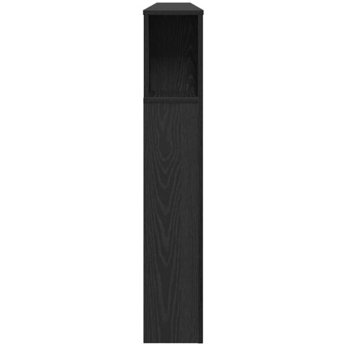  Glava kreveta s ormarićem Crni hrast 180 x 18,5 x 102,5 cm Slike