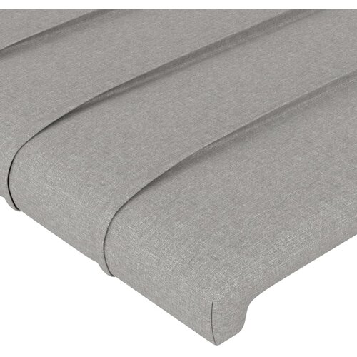  Okvir kreveta bez madraca svjetlosivi 100x200 cm od tkanine Slike