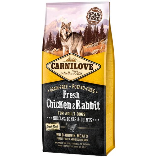 Carnilove dog adult fresh bones & joints - piščanec & kunec 12 kg Cene
