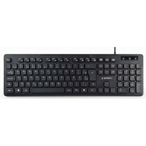 Gembird KB-MCH-04 * Multimedijalna tastatura, chocolate, USB, US layout, Slim black (399) Slike