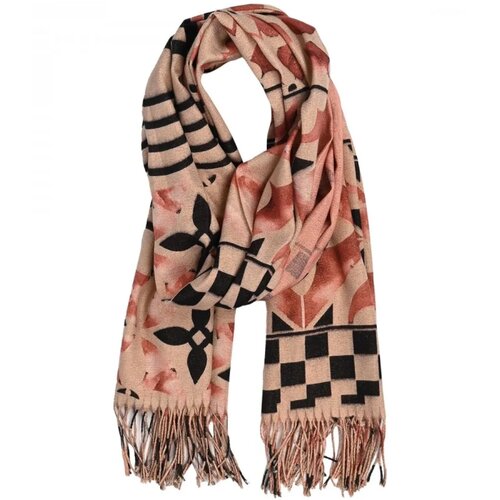 Pri Warm stylish shawl scarf pattern mosaic shiny thread soft smooth 180x70 cm Cene