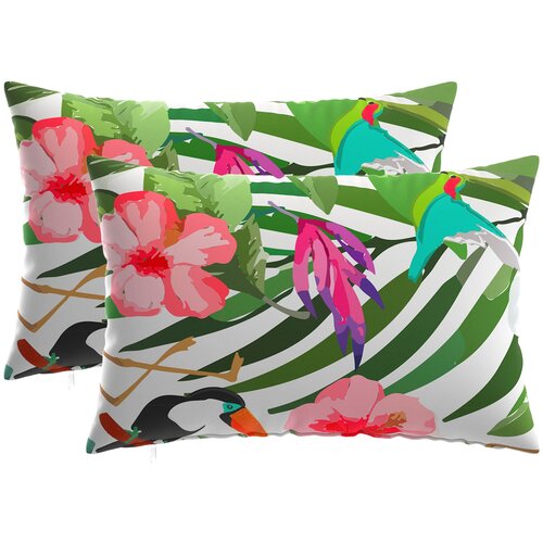  Presvlaka za jastuk 2 pcs HEERLEN Crna 40 x 60 cm Poliester Cene