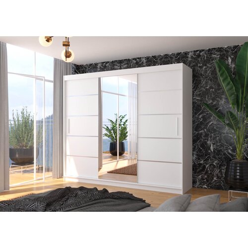 ADRK GARDEROBNA OMARA SALTO 250 CM (VE BARV)-Bela Slike