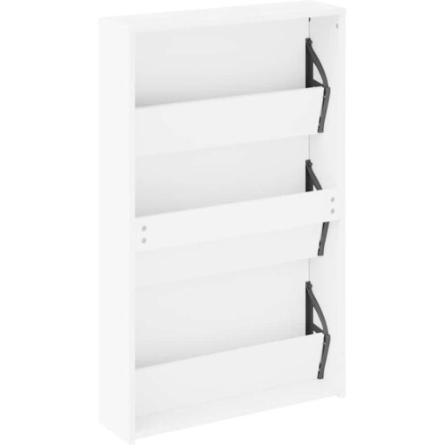  za cipele 3 razine s ogledalom bijeli 63x17x102,5 cm Slike