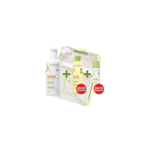 A-derma Promo Box Exomega Control mlijeko + 3 POKLONA Slike