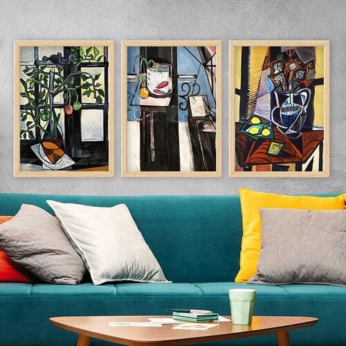 Wallity Set uramljenih slika 3NTC_UNPP04, 3 Dela Cene