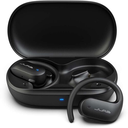 Jlab JBuds Open Sport TWS Headpones Black Connect to multiple devices IP 55 sweat and dustproof total playtime of over 24 hours Slike