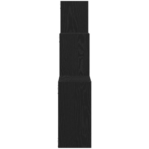  Zidne kockaste police crni hrast 68x15x68 cm inženjerski drvo Slike