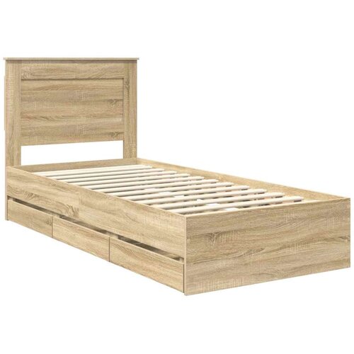  Okvir za krevet Sonoma hrast 75 x 190 cm Inženjersko Drvo - sonoma hrast 75 x 190 cm Slike