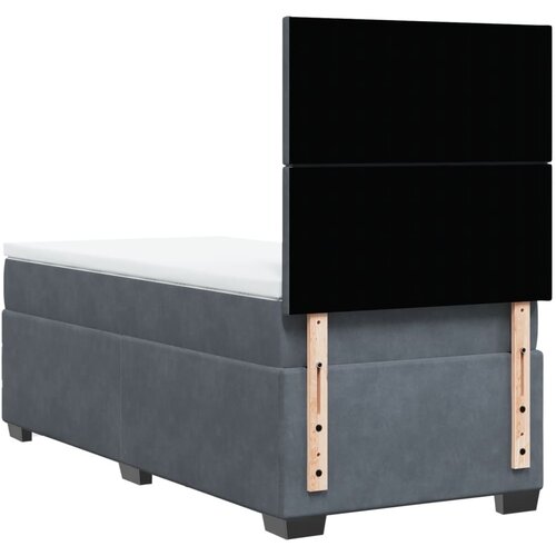 Box spring krevet s madracem tamnosivi 90x190 cm bar&amp;scaron;unasti Slike