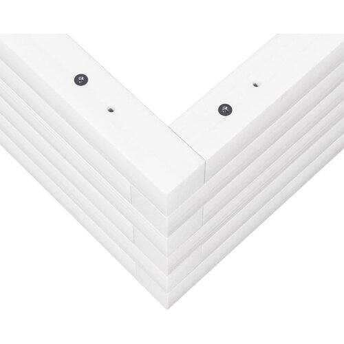  Vrtna sadilica bijela 70x70x23 cm od masivne borovine Slike