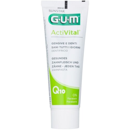 GUM Activital Q10 zobna pasta za popolno za&amp;scaron;čito zob in svež dah 75 ml Slike