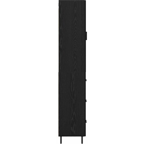  Highboard Crni hrast 34,5 x 34 x 180 cm Konstruirano drvo Slike