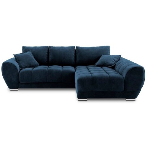 Windsor & Co Sofas kraljevsko plava baršunasta kutna garnitura Nuage, desni kut Cijene