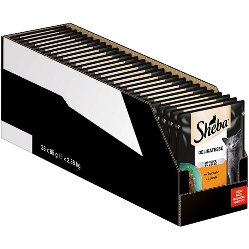 Sheba Ekonomično pakiranje varijacije vrećice 56 x 85 g - Delikatesse u želeu s puretinom Slike