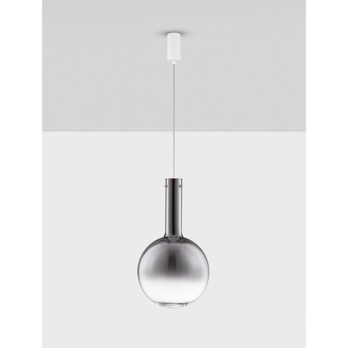 Nova Luce Siva staklena LED viseća svjetiljka s mogućnosti zatamnjivanja &amp;oslash; 30 cm Nostos &amp;ndash; Slike