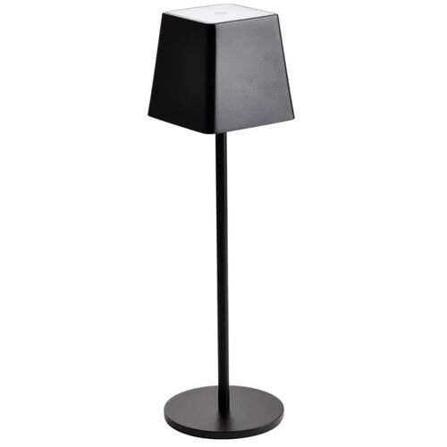 V-tac led punjiva dimabilna stona lampa crna sa kvadratnim abažurom ip 54 Cene