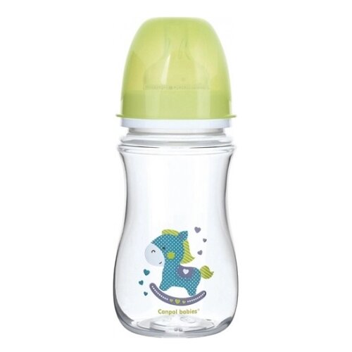 Canpol BABIES FLASICA 240ML SIROKI VRAT ANTIKOLIK - EASY START- EXOTIC ANIMALS GREEN (35221_gre) Cene