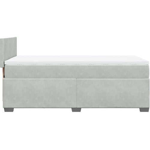 Box spring krevet s madracem svjetlosivi 80 x 200 cm bar&amp;scaron;unasti Slike