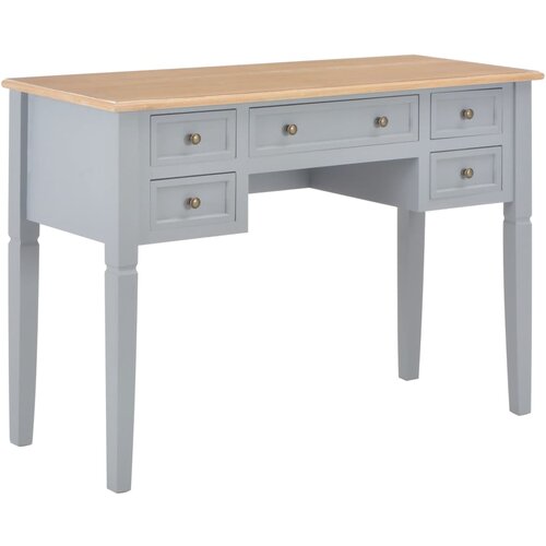 vidaXL pisalna miza iz lesa 109,5x45x77,5 cm siva Cene
