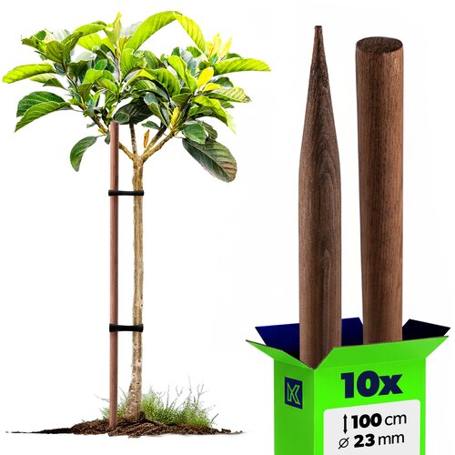 KADAX leseni koli, impregnirani koli, 100 cm, podporne palice, 10 kosov, Fi 23 mm, (5000362529) Cene