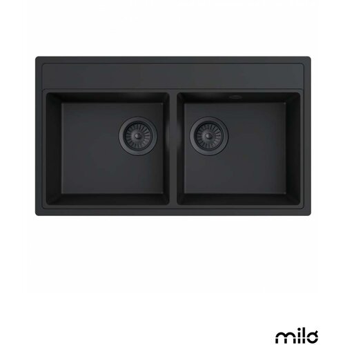 Milo Granitna dupla sudopera Metro 76x44cm Lava stone ø90 Cene
