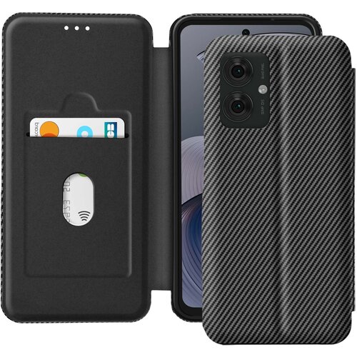 AVIZAR Ohišje za Motorolo Moto G55 Ohišje za videokamero iz ogljikovih vlaken in zaščita pred RFID, Črna, (5000016344) Cene