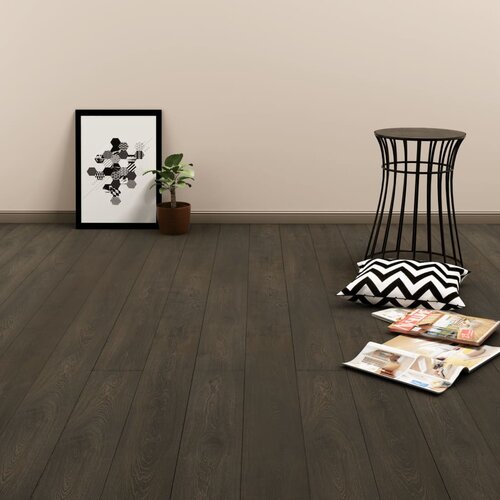 VidaXL Samoljepljive podne obloge 4,46 m&amp;sup2; 3 mm PVC tamnosmeđe Slike